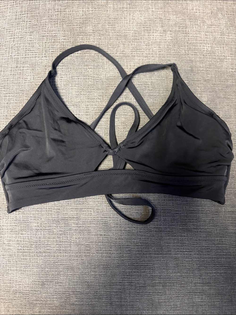 Shade & Shore Black Strappy Swim Bikini Top